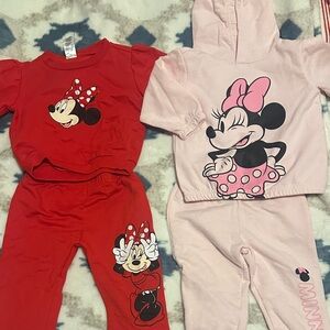 Minnie Mouse Kids set- Red and Pink